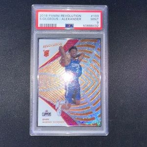 Psa 9 shai Gilgeous Alexander rookie card revolution panini no.103